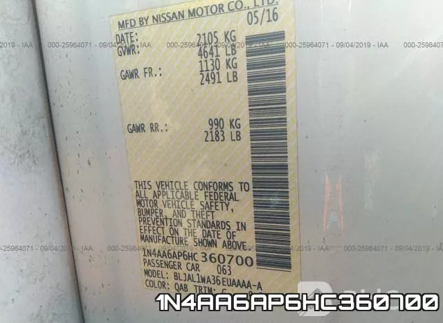 1N4AA6AP6HC360700 фото 10