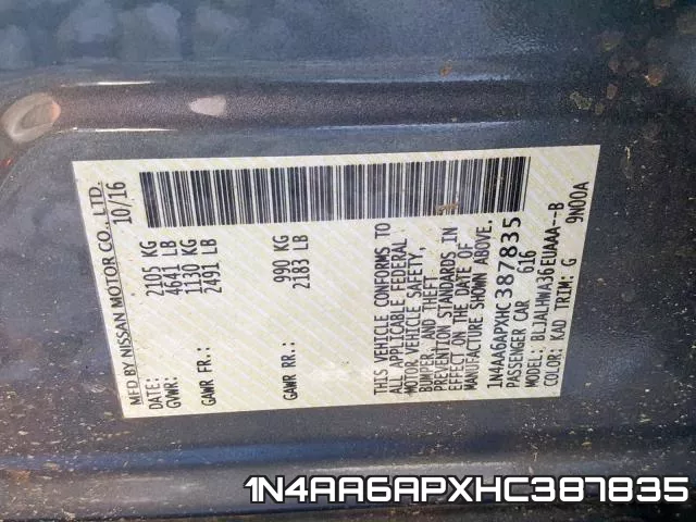 1N4AA6APXHC387835 фото 2