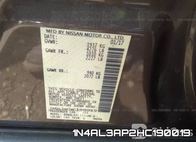 1N4AL3AP2HC190019 фото 10