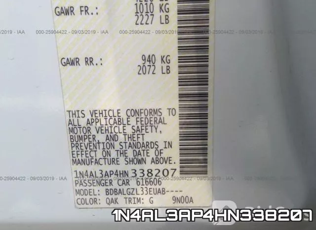 1N4AL3AP4HN338207 фото 10