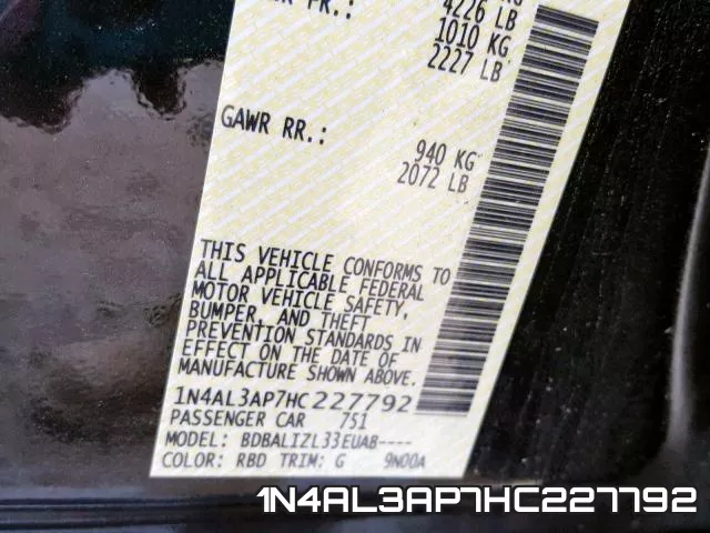 1N4AL3AP7HC227792 фото 2