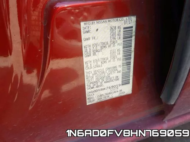 1N6AD0FV8HN769059 фото 2