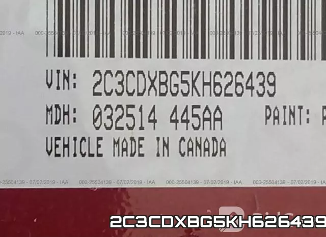 2C3CDXBG5KH626439 фото 9