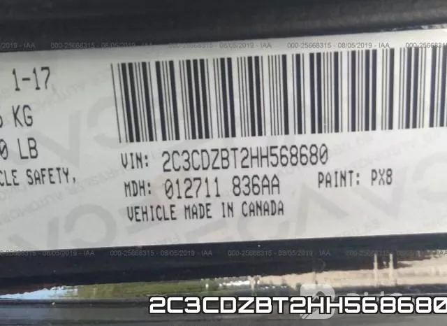 2C3CDZBT2HH568680 фото 10