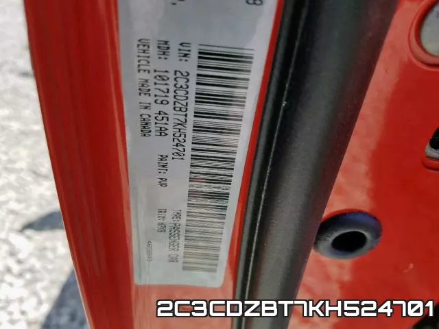 2C3CDZBT7KH524701 фото 2