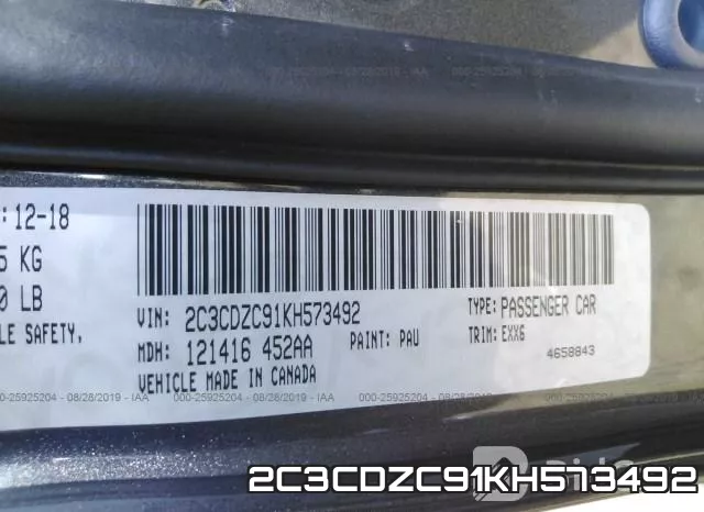 2C3CDZC91KH573492 фото 10