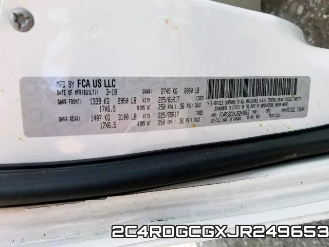 2C4RDGCGXJR249653 фото 2