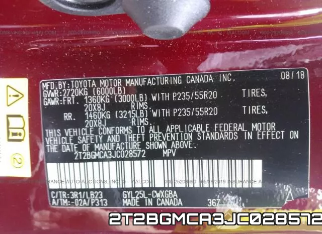 2T2BGMCA3JC028572 фото 10