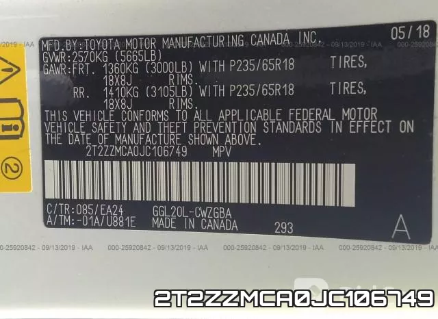 2T2ZZMCA0JC106749 фото 10