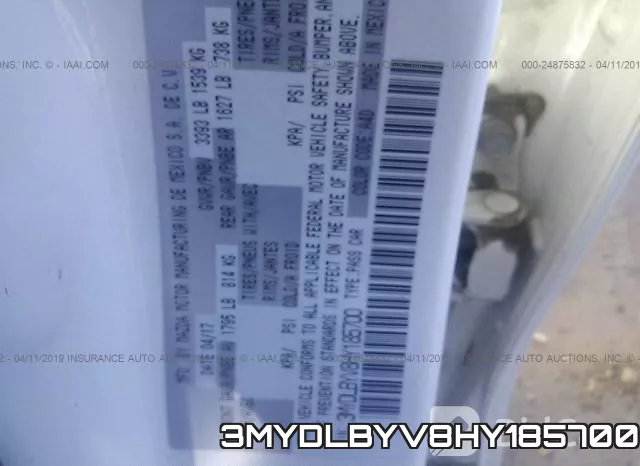 3MYDLBYV8HY185700 фото 10