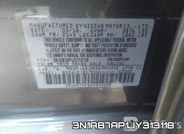 3N1AB7AP1JY313118 фото 10