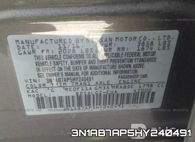 3N1AB7AP5HY240491 фото 9