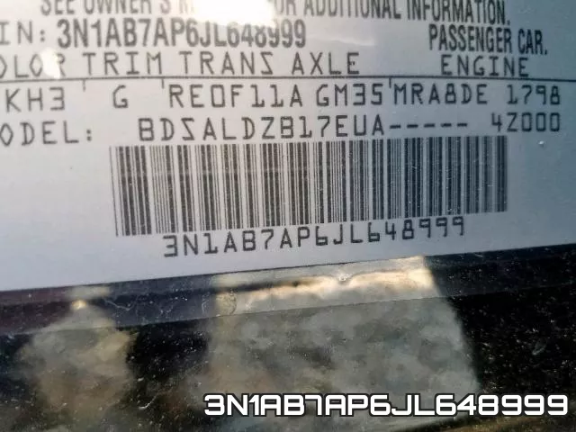 3N1AB7AP6JL648999 фото 2