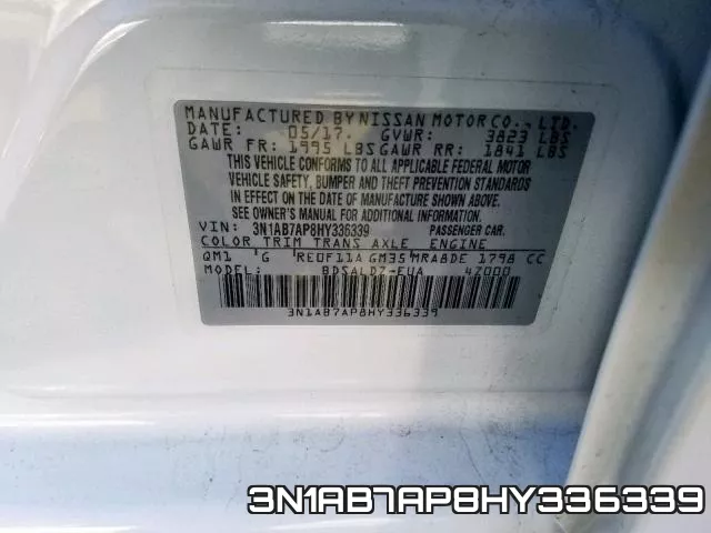 3N1AB7AP8HY336339 фото 2