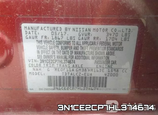 3N1CE2CP7HL374674 фото 9