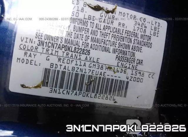 3N1CN7AP0KL822826 фото 10