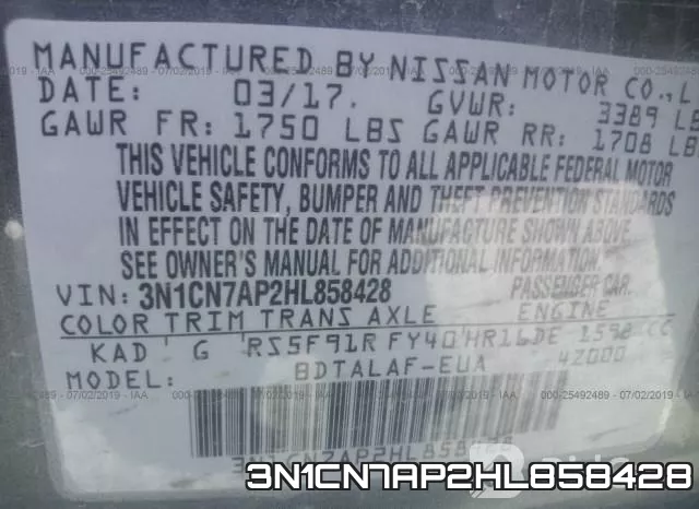 3N1CN7AP2HL858428 фото 10