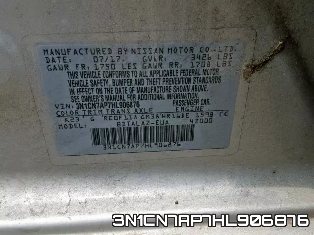 3N1CN7AP7HL906876 фото 2