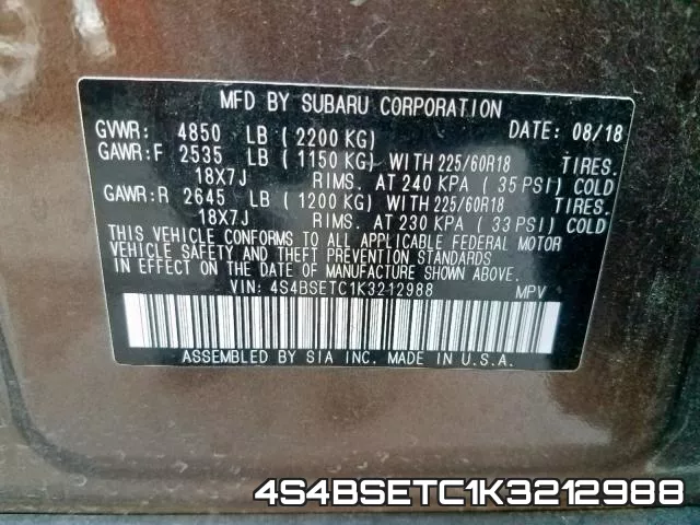 4S4BSETC1K3212988 фото 2