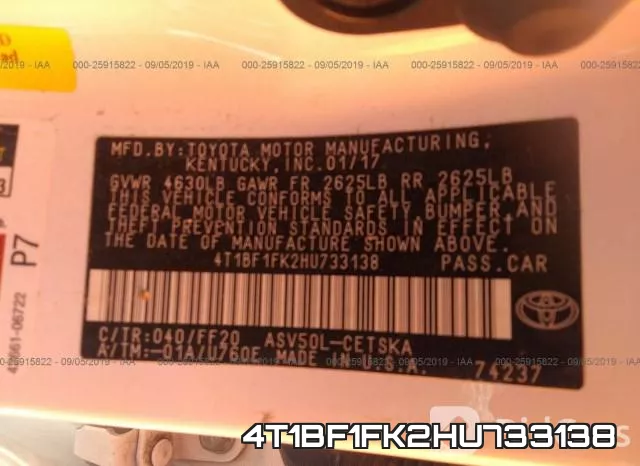 4T1BF1FK2HU733138 фото 9