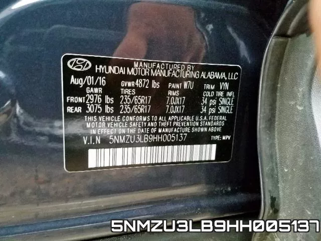 5NMZU3LB9HH005137 фото 2