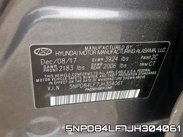 5NPD84LF7JH304061 фото 2