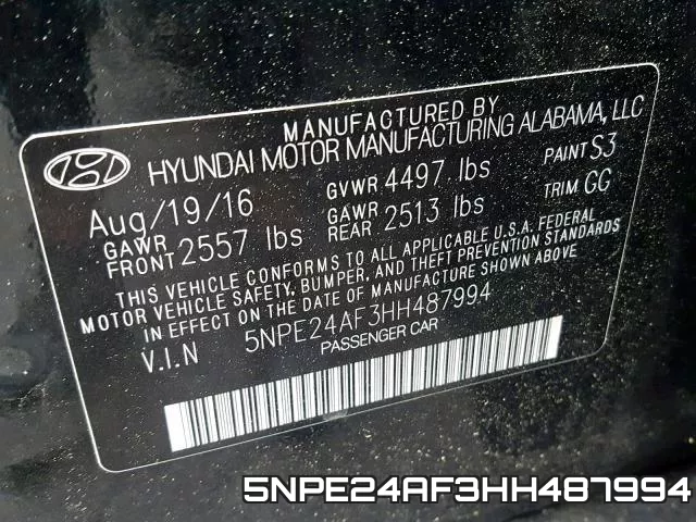 5NPE24AF3HH487994 фото 2