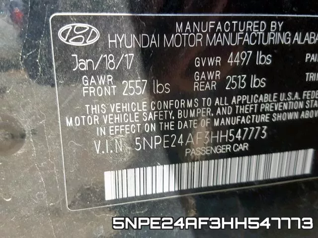 5NPE24AF3HH547773 фото 2