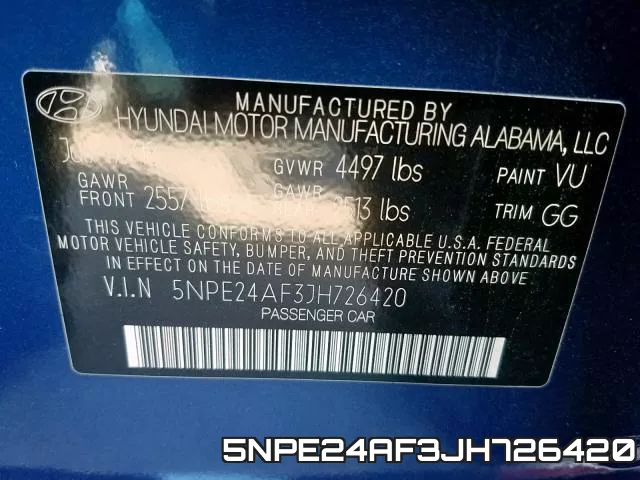 5NPE24AF3JH726420 фото 2