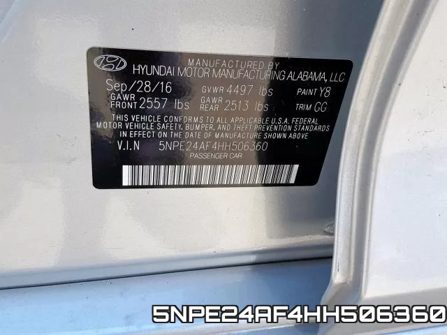5NPE24AF4HH506360 фото 2