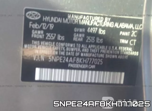 5NPE24AF8KH777025 фото 10