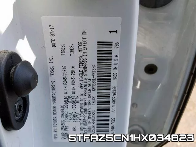 5TFAZ5CN1HX034823 фото 2