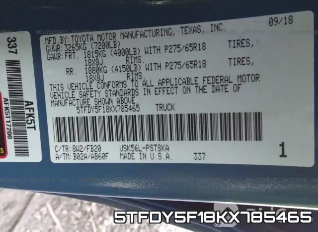 5TFDY5F18KX785465 фото 10