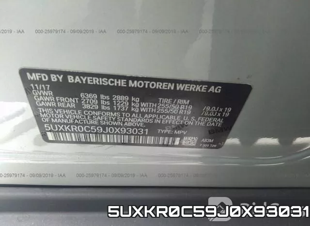 5UXKR0C59J0X93031 фото 10