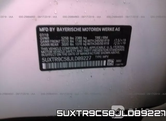 5UXTR9C58JLD89227 фото 10