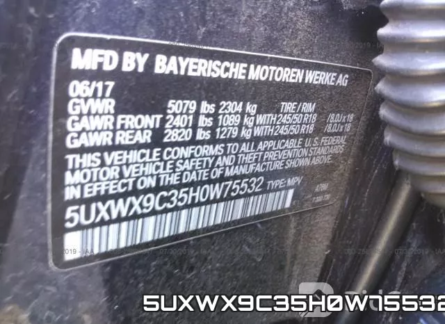 5UXWX9C35H0W75532 фото 10