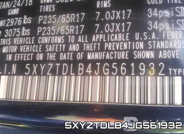 5XYZTDLB4JG561932 фото 10