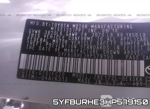 5YFBURHE3HP579150 фото 10