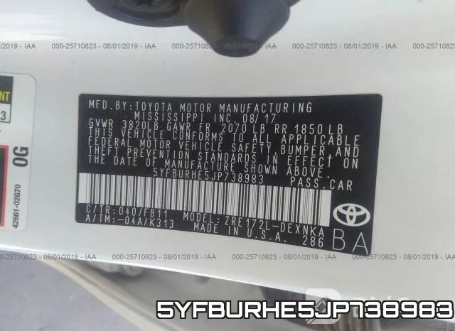 5YFBURHE5JP738983 фото 10