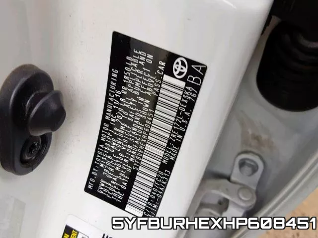 5YFBURHEXHP608451 фото 2