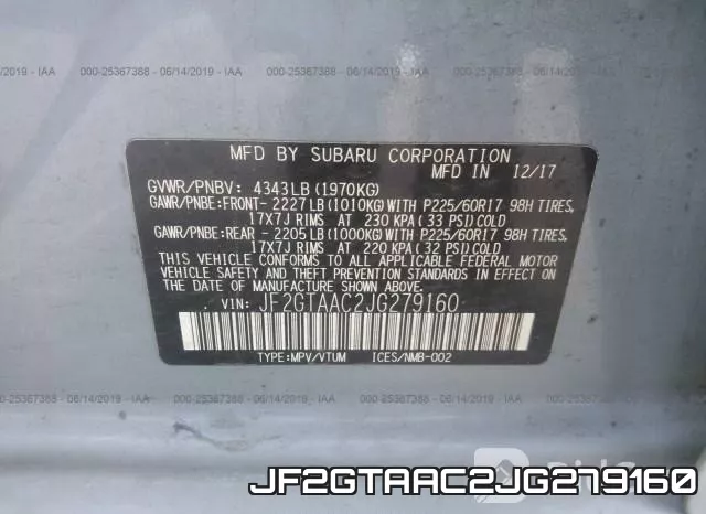 JF2GTAAC2JG279160 фото 10