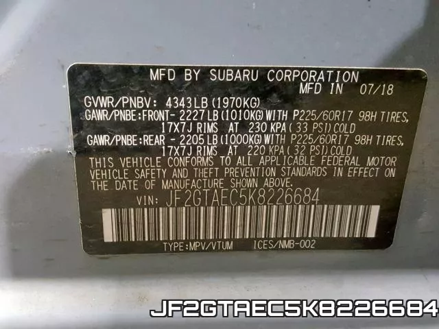 JF2GTAEC5K8226684 фото 2