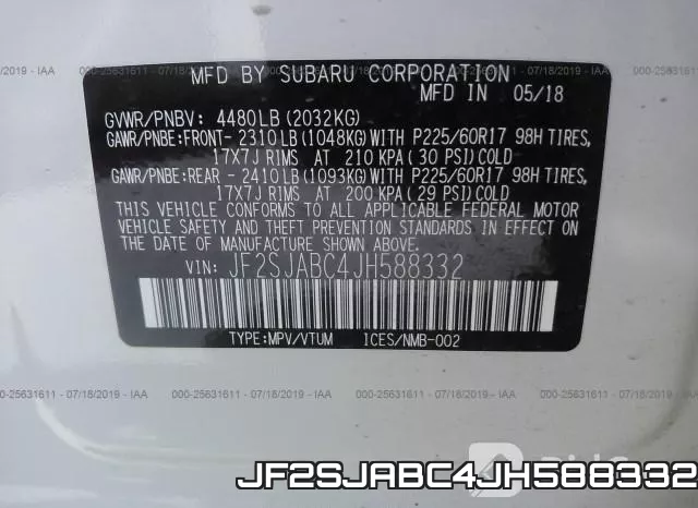 JF2SJABC4JH588332 фото 10