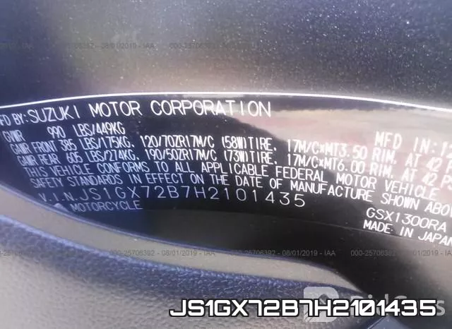 JS1GX72B7H2101435 фото 2
