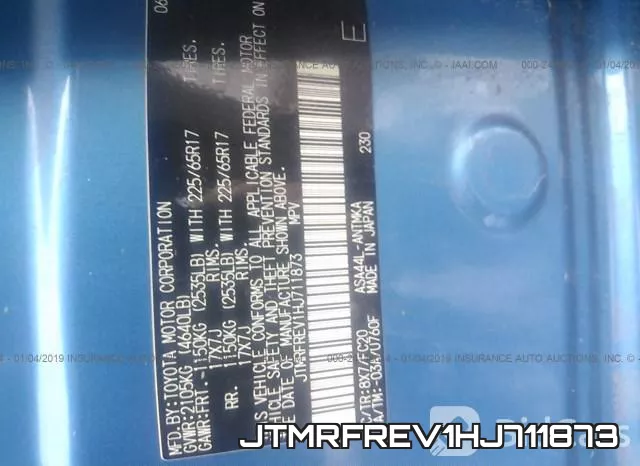 JTMRFREV1HJ711873 фото 9