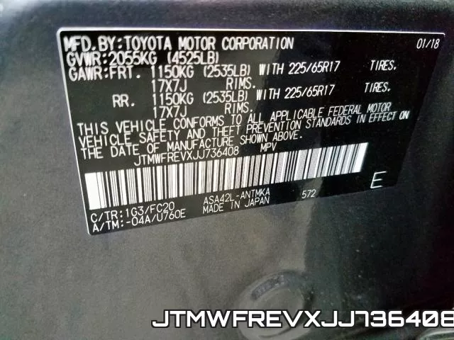 JTMWFREVXJJ736408 фото 2