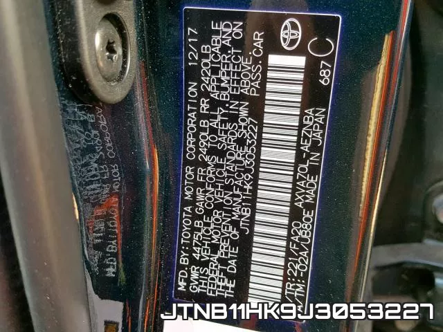 JTNB11HK9J3053227 фото 2