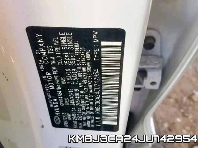 KM8J3CA24JU742954 фото 2