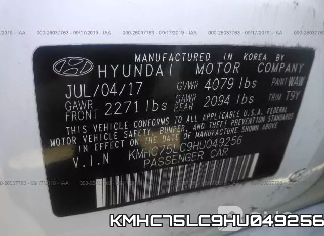 KMHC75LC9HU049256 фото 10