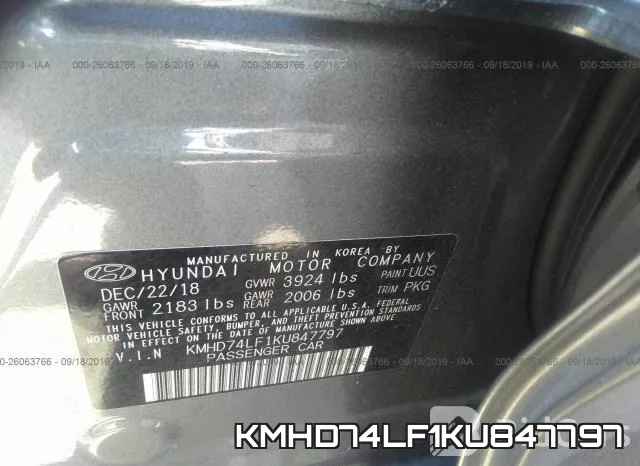 KMHD74LF1KU847797 фото 9
